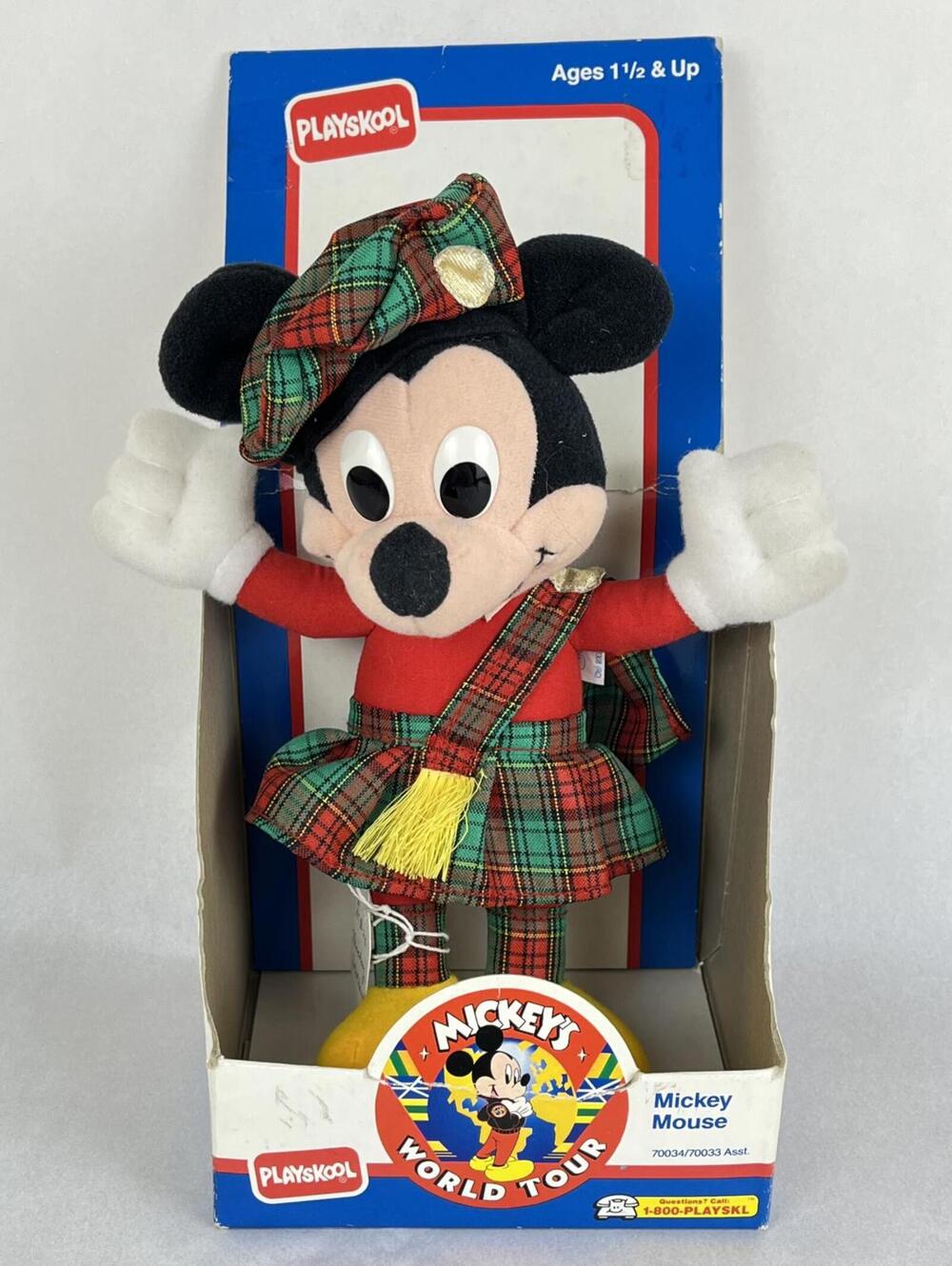 Vintage Playskool Mickey’s World Tour Scottish Outfit in Original Packaging 1991